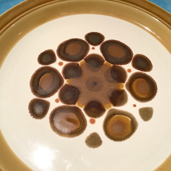 VINTAGE ‘70s ELECTRA STONEWARE LARGE ROUND SERVING PLATE - Picture 2 of 7